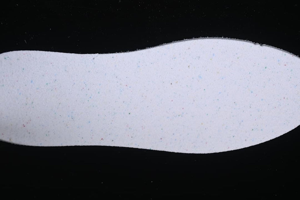 Close-up view of a removable shoe insole.