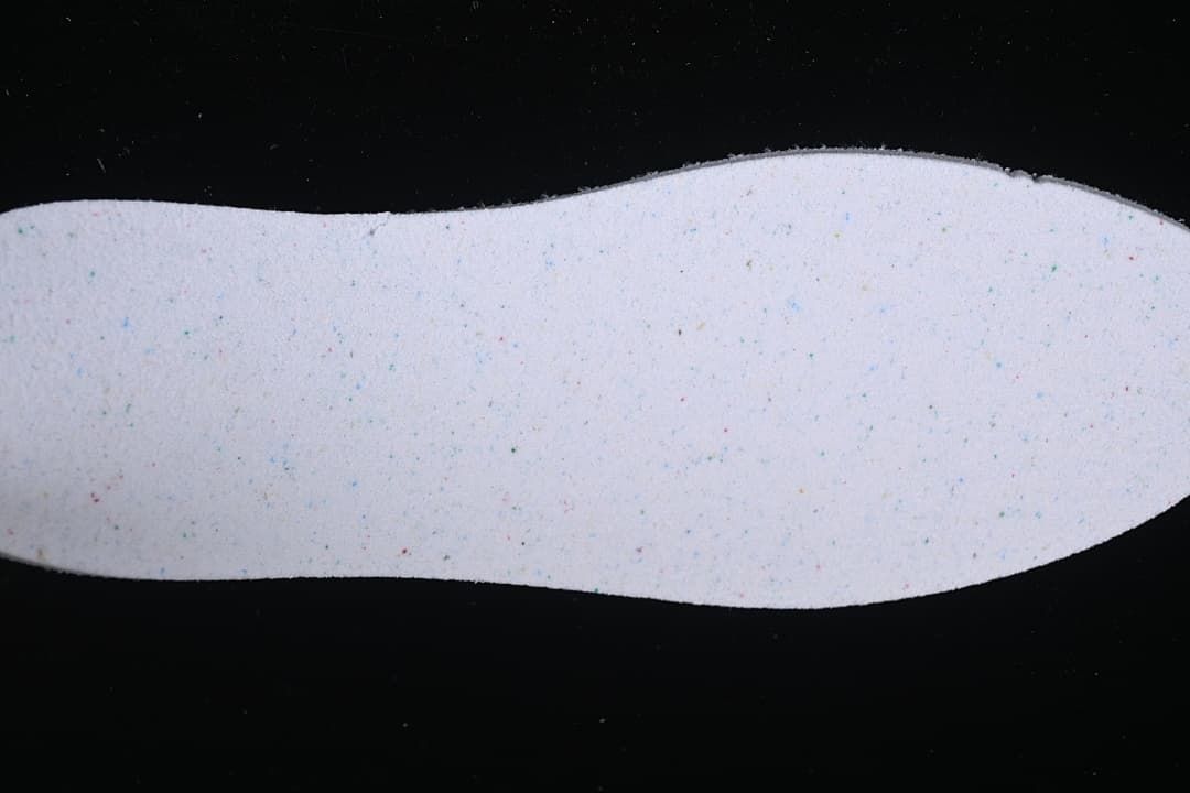 Close-up view of a removable shoe insole.