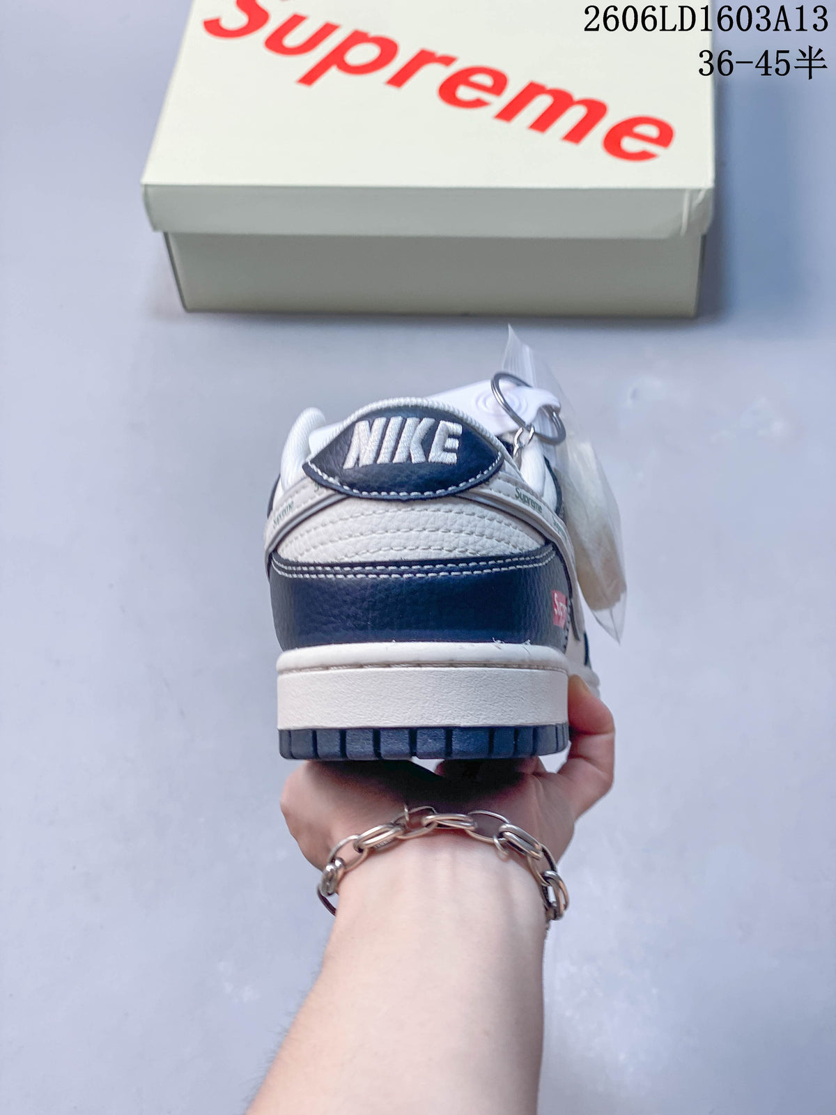 Rear view showing the heel panels and Nike branding
