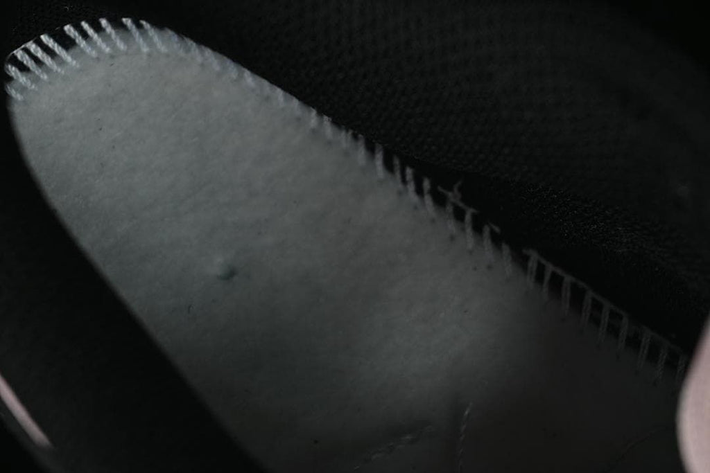 Close-up of the sneaker’s interior stitching and lining