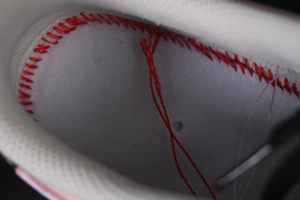 Close-up of interior stitching and lining