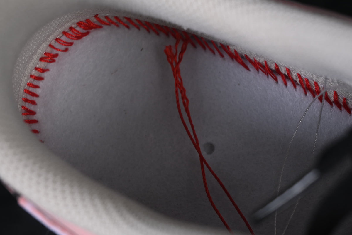 Close-up of interior stitching and lining