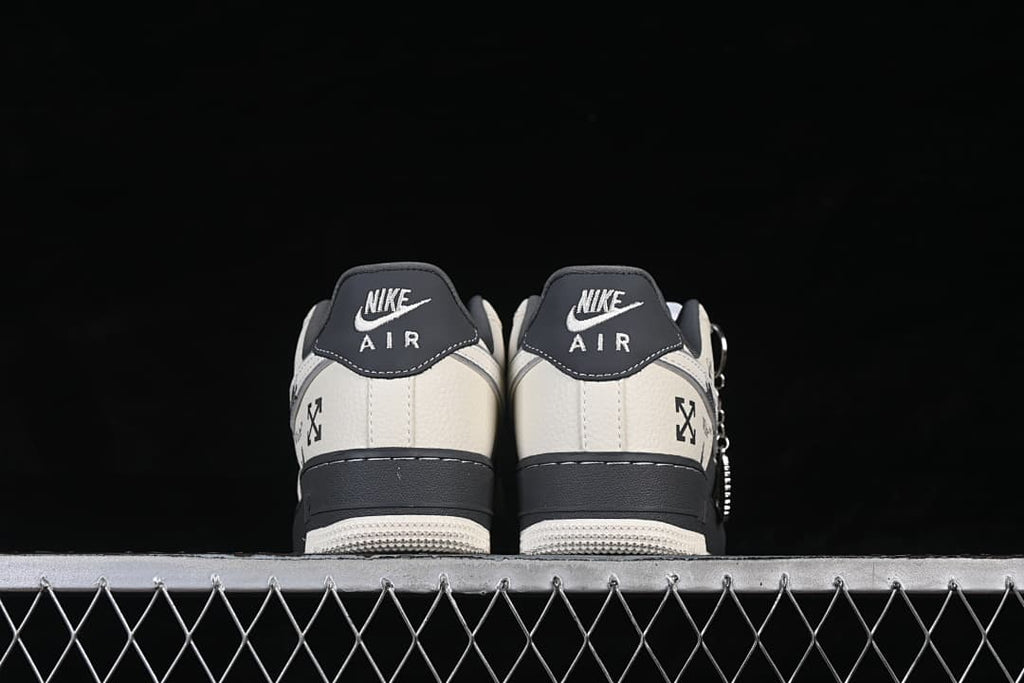 Rear view of the pair showing heel tabs and graphic accents
