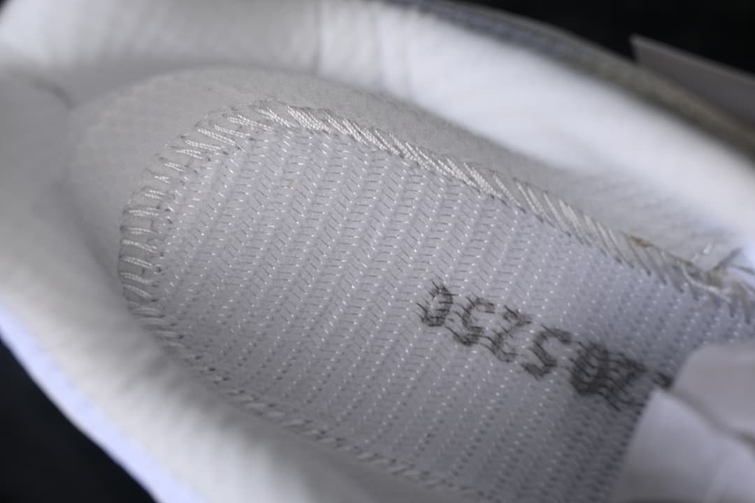 Close-up of the sneaker's textured mesh interior.