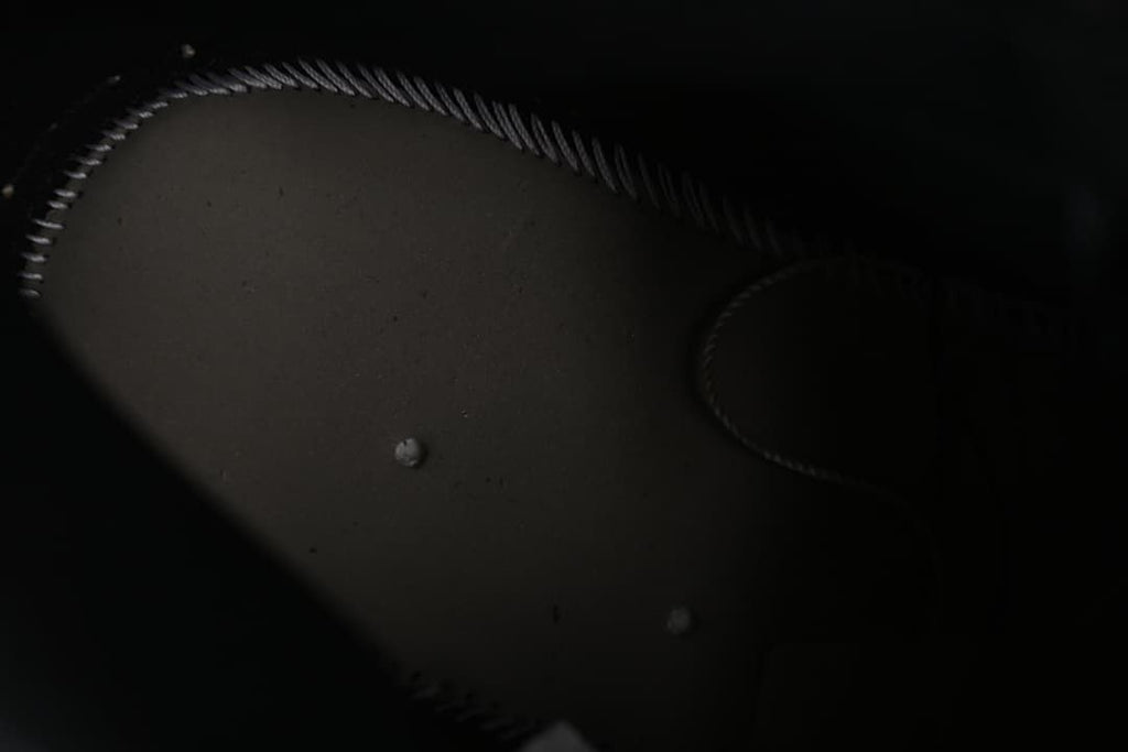 Close-up view inside the sneaker