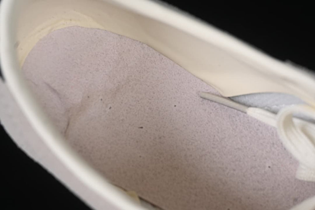 Close-up view inside the sneaker