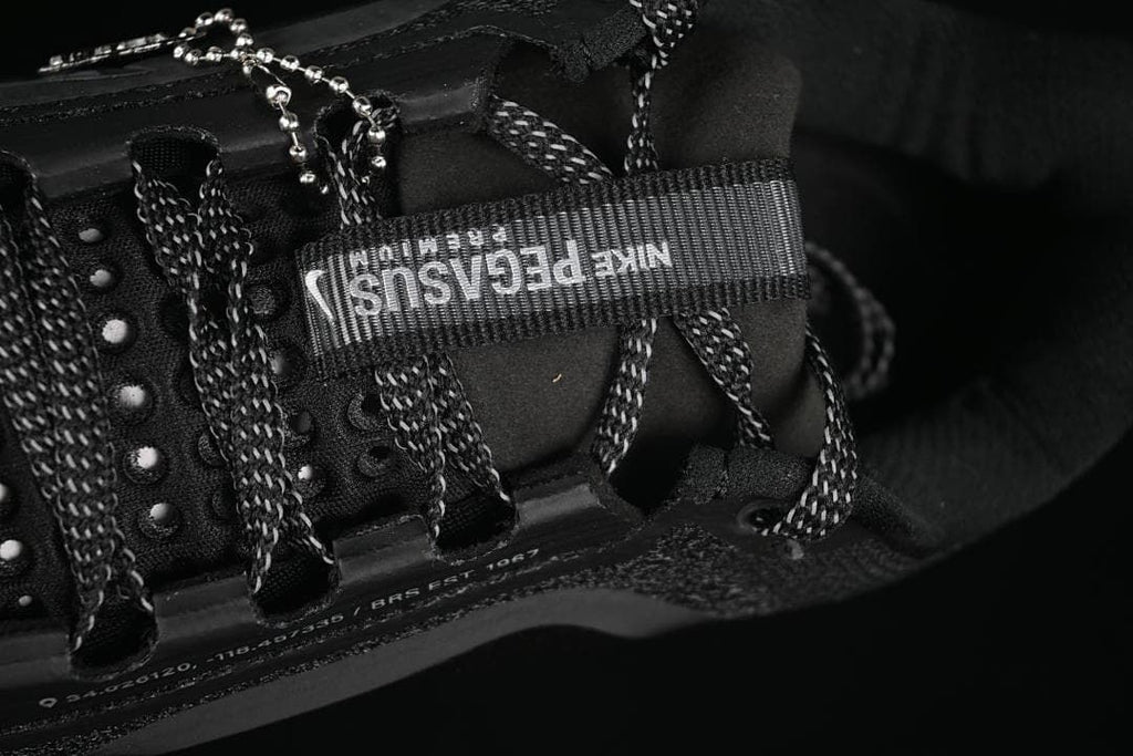 Close-up of the laces and tongue detail.