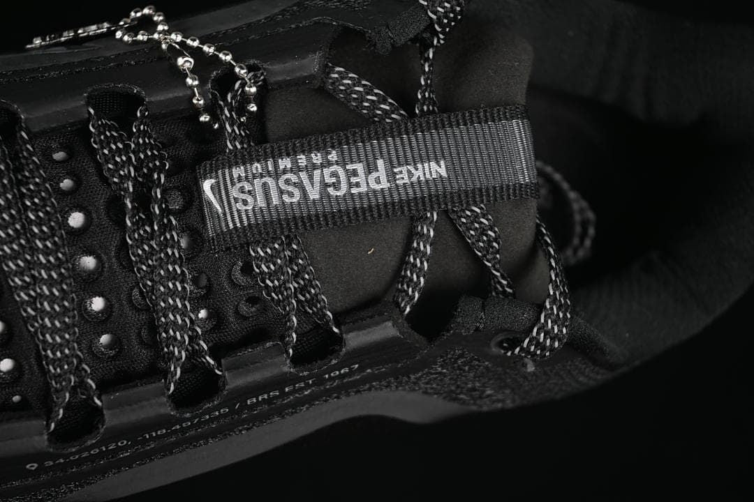 Close-up of the laces and tongue detail.
