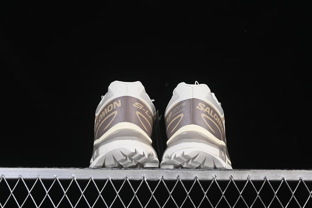 Rear view of both shoes showing the heel design.