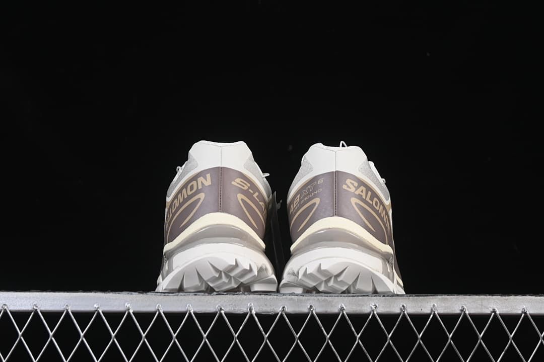 Rear view of both shoes showing the heel design.