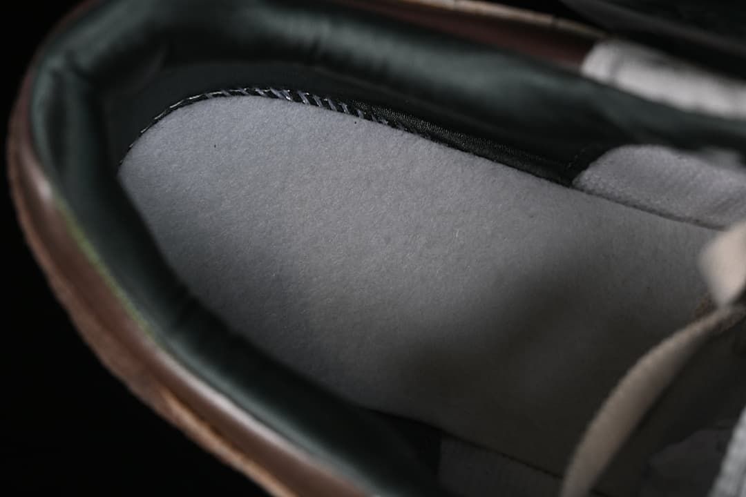 Close-up of the padded shoe interior