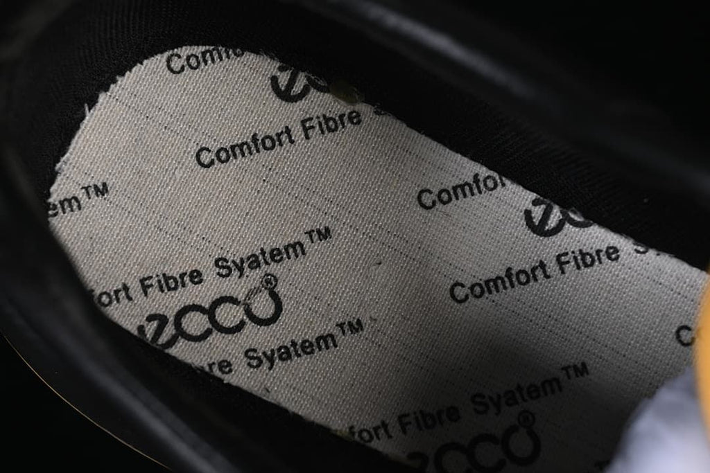 Close-up of the insole printed with Comfort Fibre System wording
