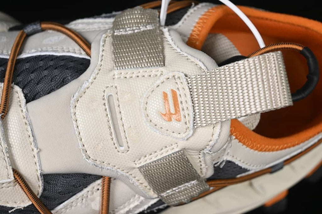 Close-up of the upper strap and orange detail