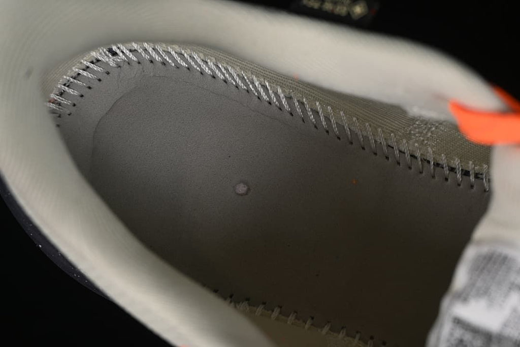 Close-up view inside the shoe showing the interior construction