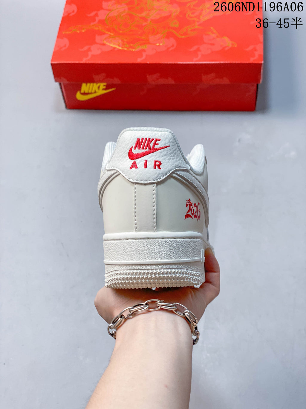 Rear view showing the red 2026 heel graphic