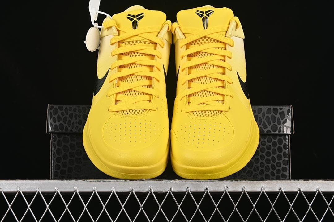 Front view of the pair showing perforated toe panels and tongue logos
