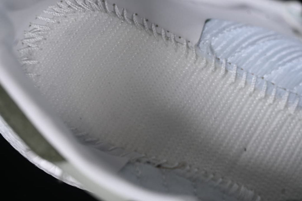 Close-up of the sneaker's light-colored interior lining
