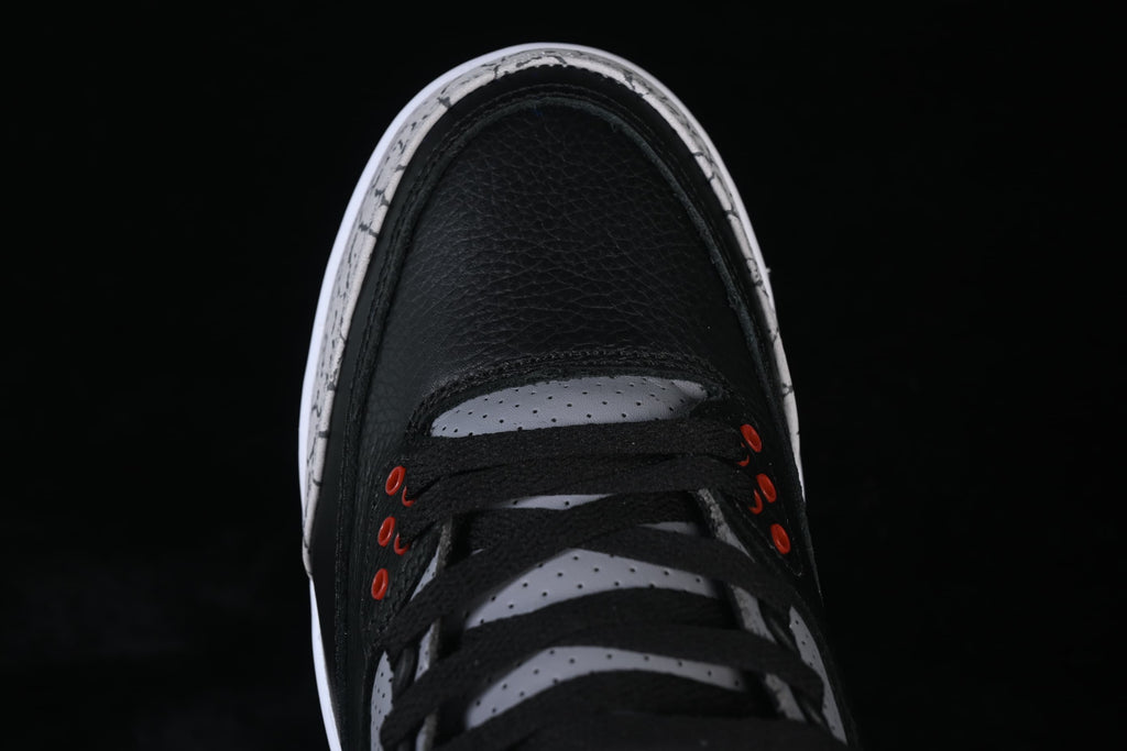Top-down close-up of the toe and lacing area