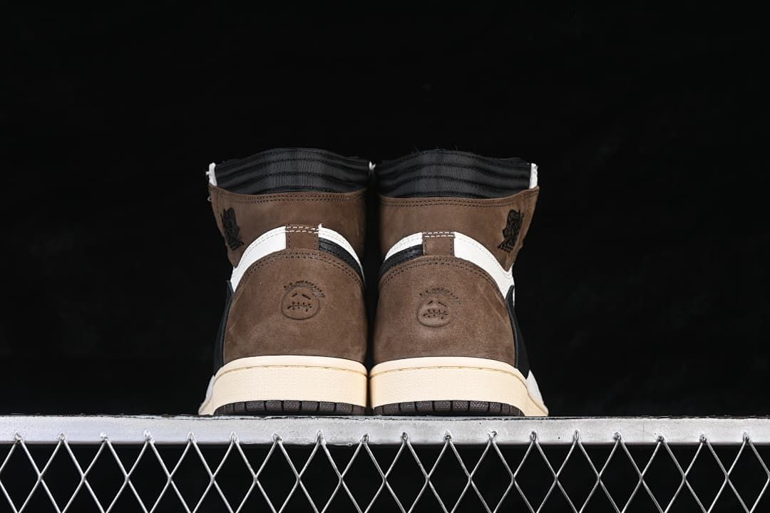 Rear view of the pair showing brown heel panels