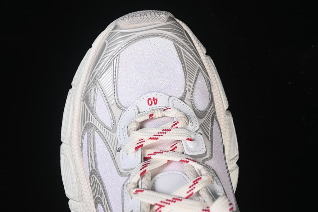 Top view highlighting the laces and layered upper