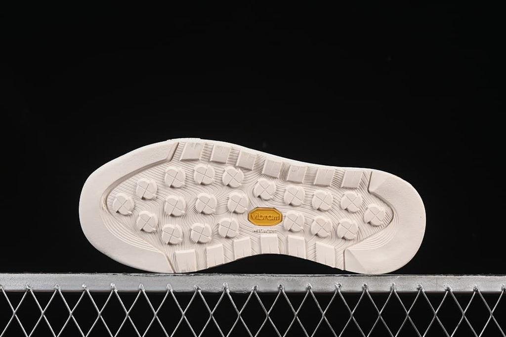 Underside view of the white outsole