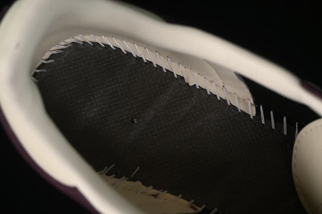Close-up view inside the sneaker