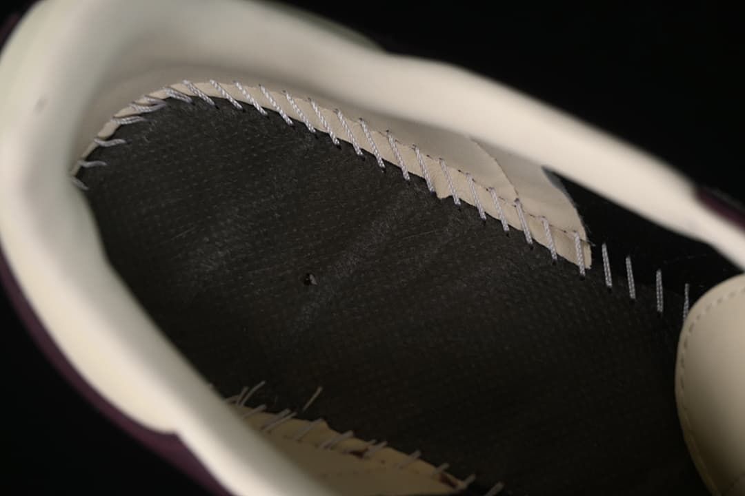 Close-up view inside the sneaker