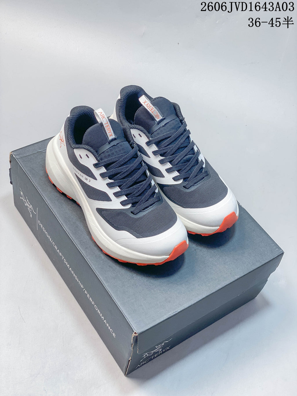 Three colorways of low-cut Norvan LD 3 shoes shown from the side