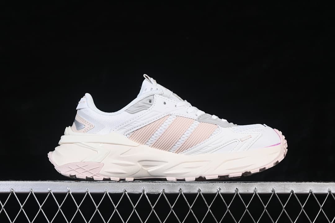 Side profile of the sneaker highlighting its layered upper and sculpted sole