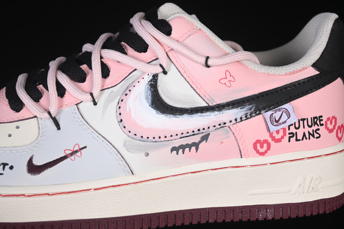 Side detail showing layered panels, swoosh design, and decorative graphics