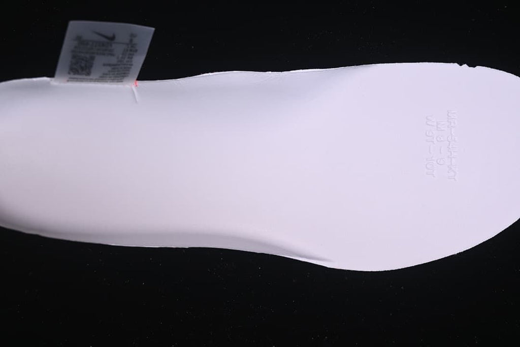 White shoe insert shown from above.