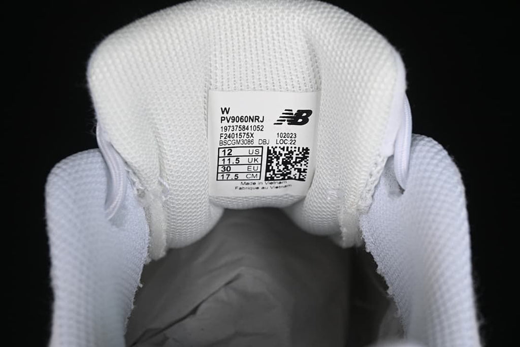 Tongue label displaying model PV9060NRJ and a photographed size.