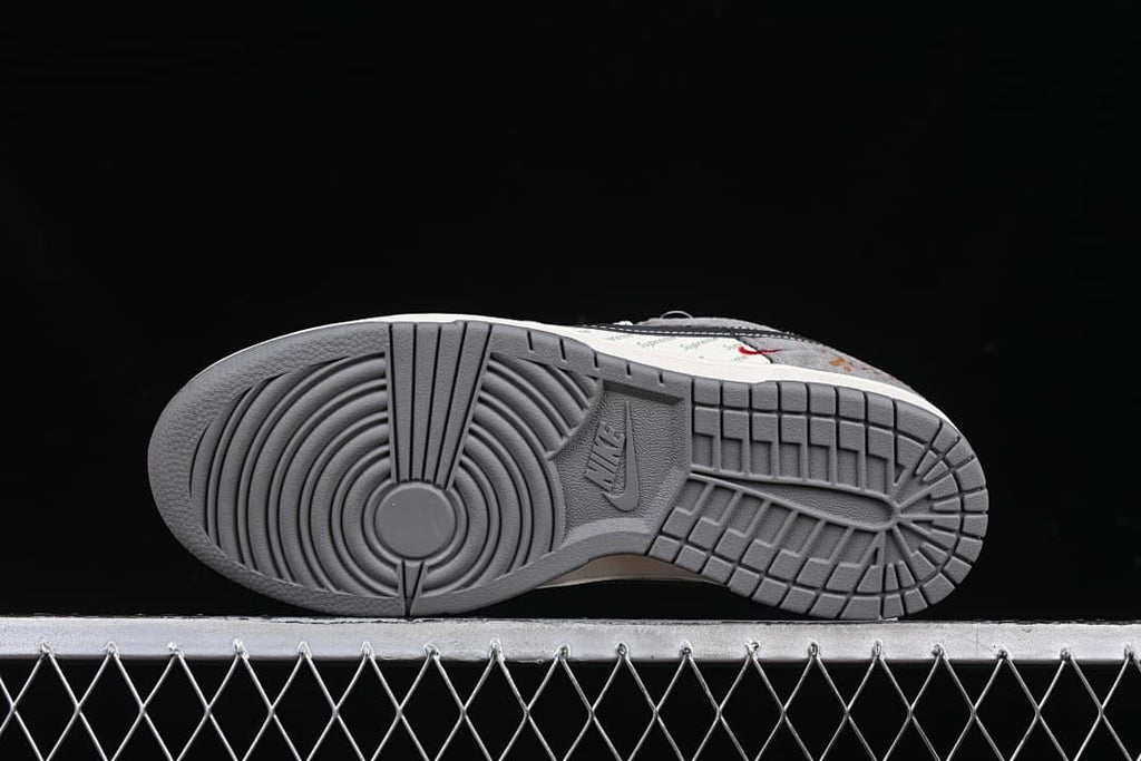 View of the grey rubber outsole tread
