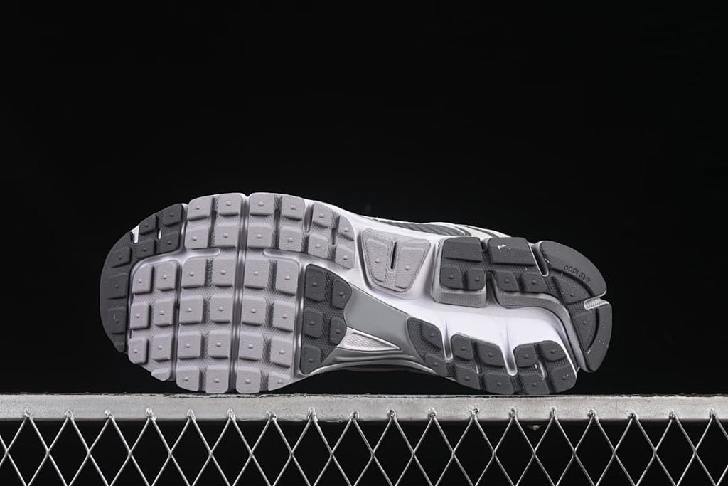 Underside view showing the segmented outsole tread