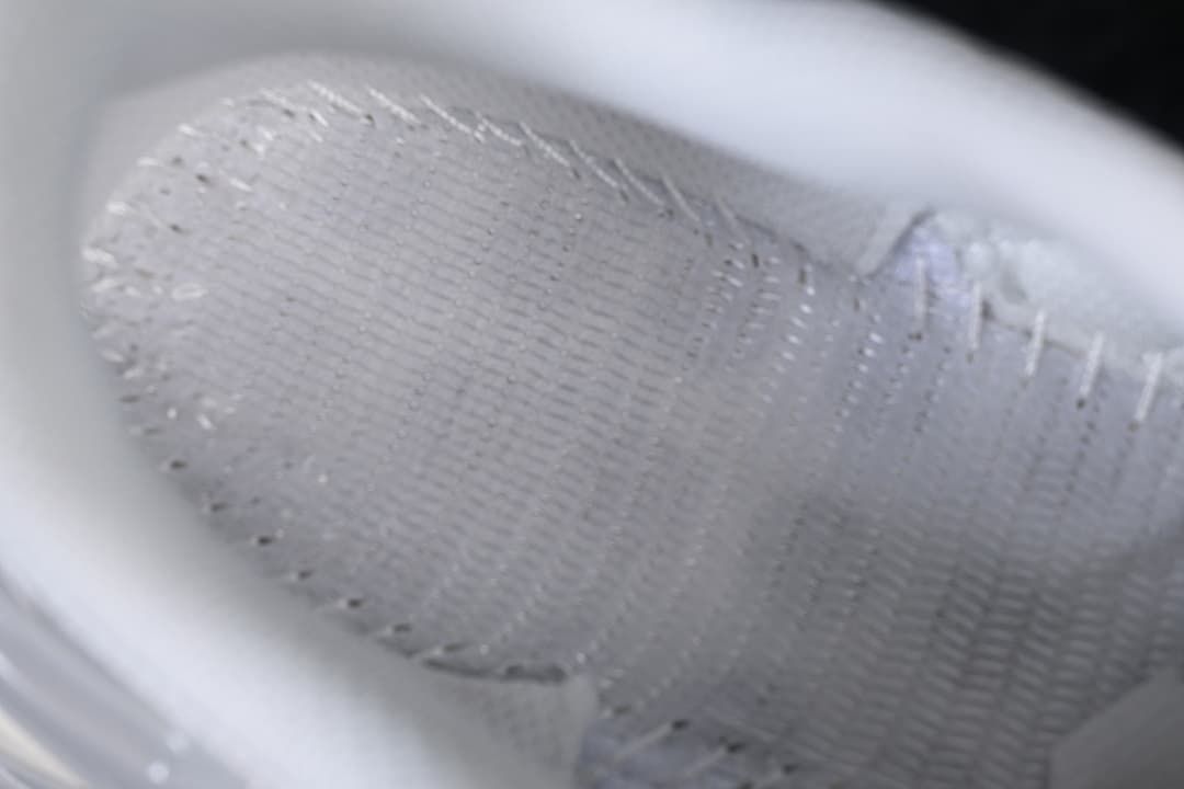 Close-up of the sneaker's interior mesh lining