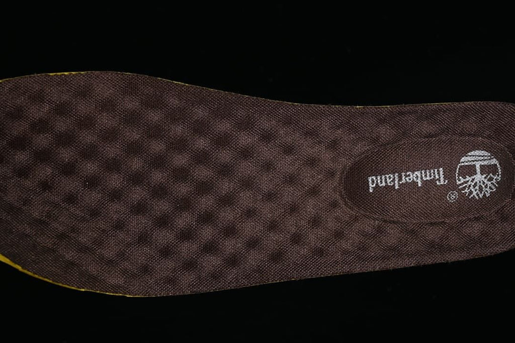 Close-up of the patterned insole