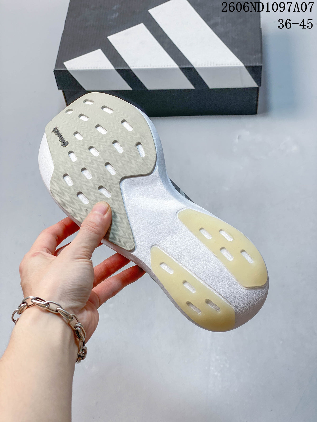 Underside of the adidas Adizero Evo SL shoe showing its patterned outsole.