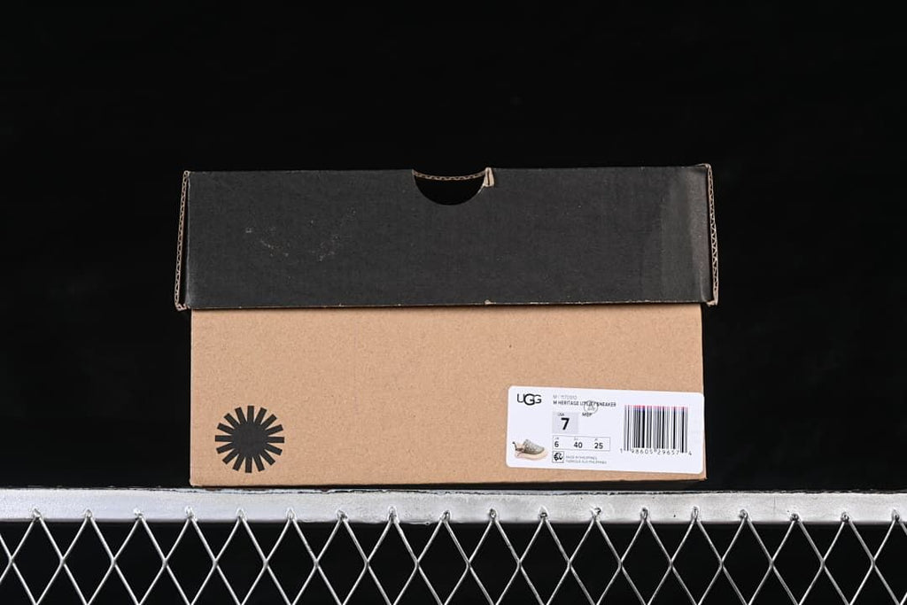 Shoe box with a visible product label identifying style 1170910-MBF and sample size markings