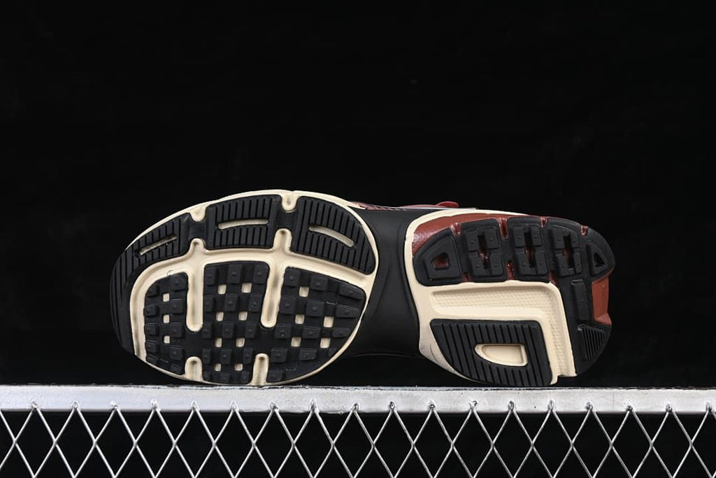 Underside view showing the black and light-colored outsole tread
