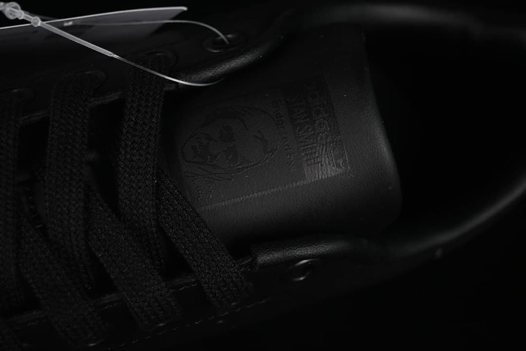 Close-up of embossed graphics on the tongue