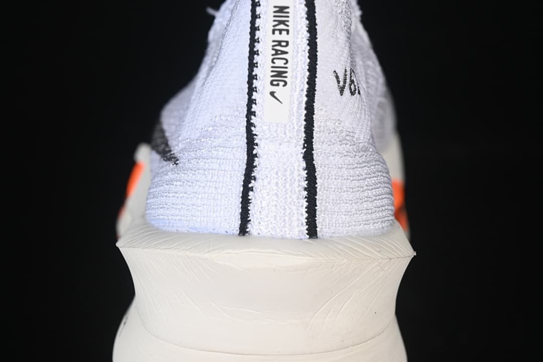 Rear view showing the sneaker heel and heel branding