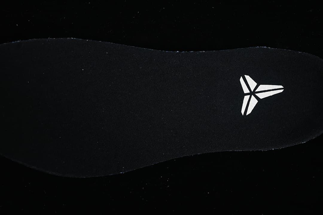 Black insole with a white Kobe logo