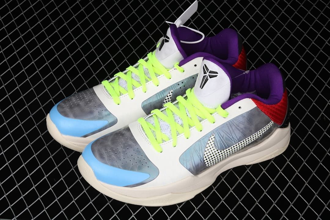 Pair of multicolor Kobe 5 Protro basketball shoes