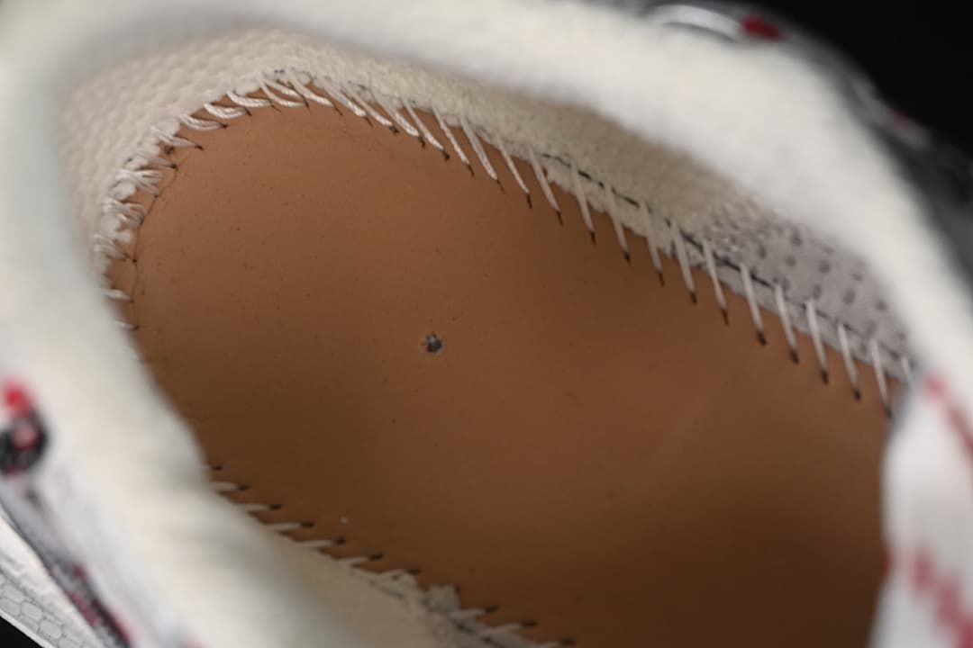 Close-up of the shoe interior and insole