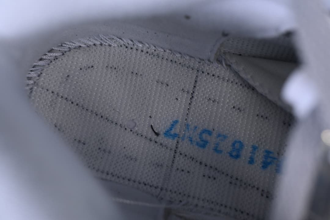 Close-up view inside the shoe