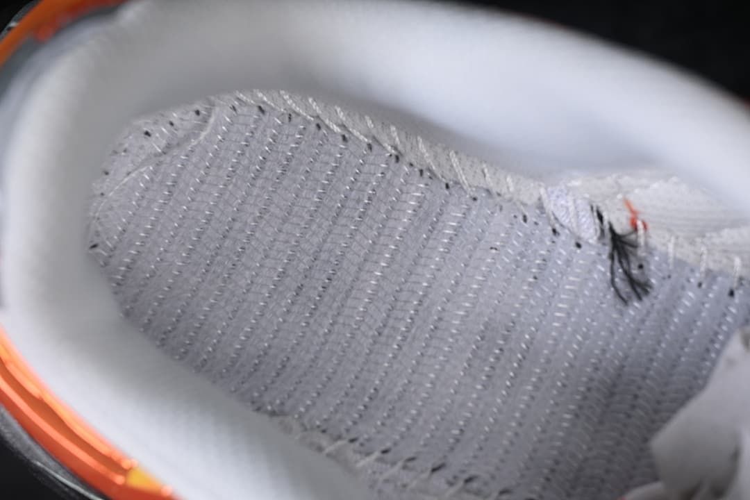 Close-up of the sneaker's textured interior lining