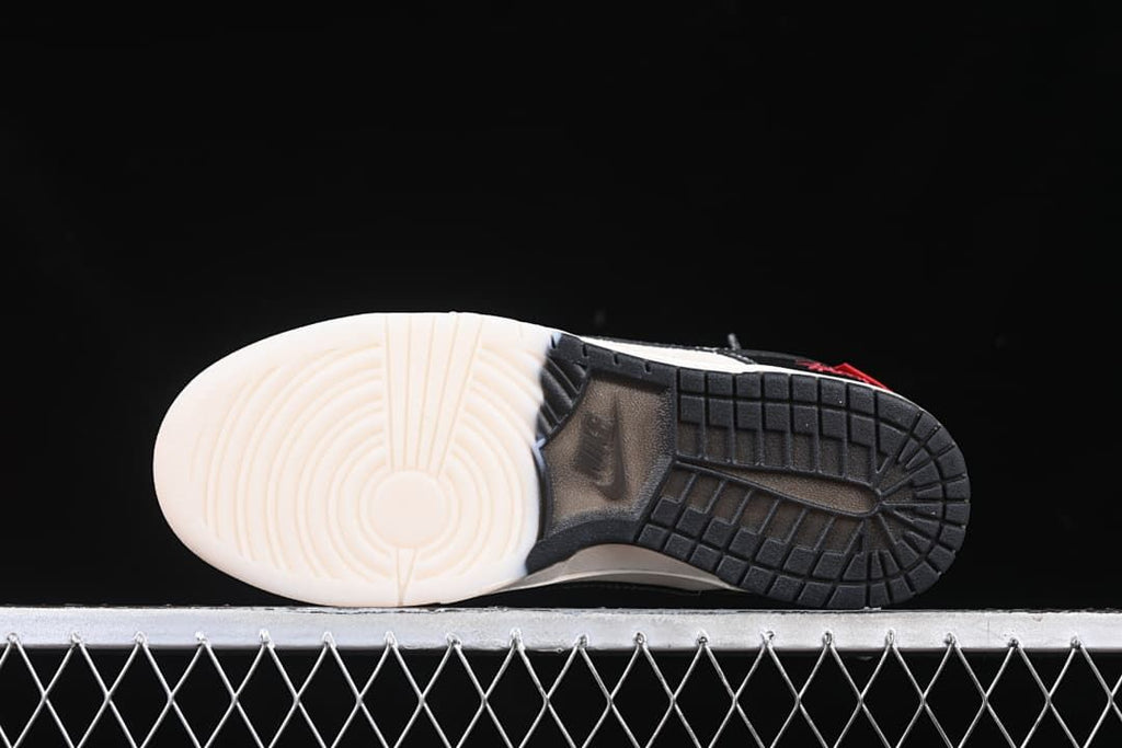 Underside view showing the black-and-sail outsole
