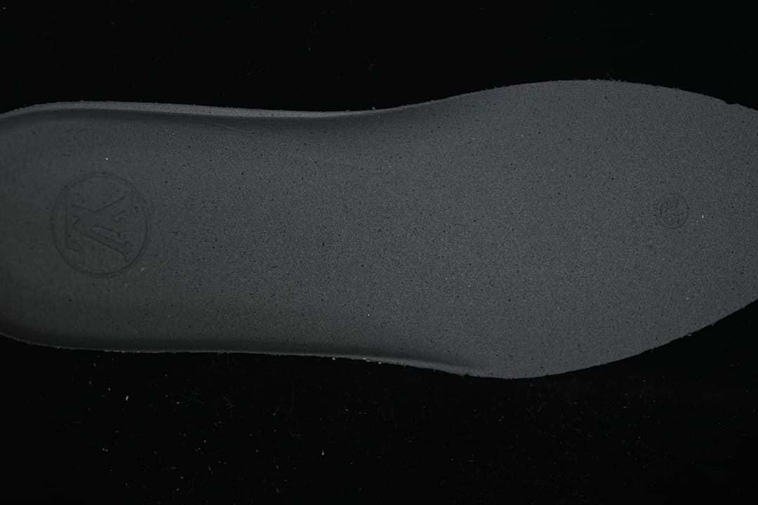 Close-up of dark textured outsole