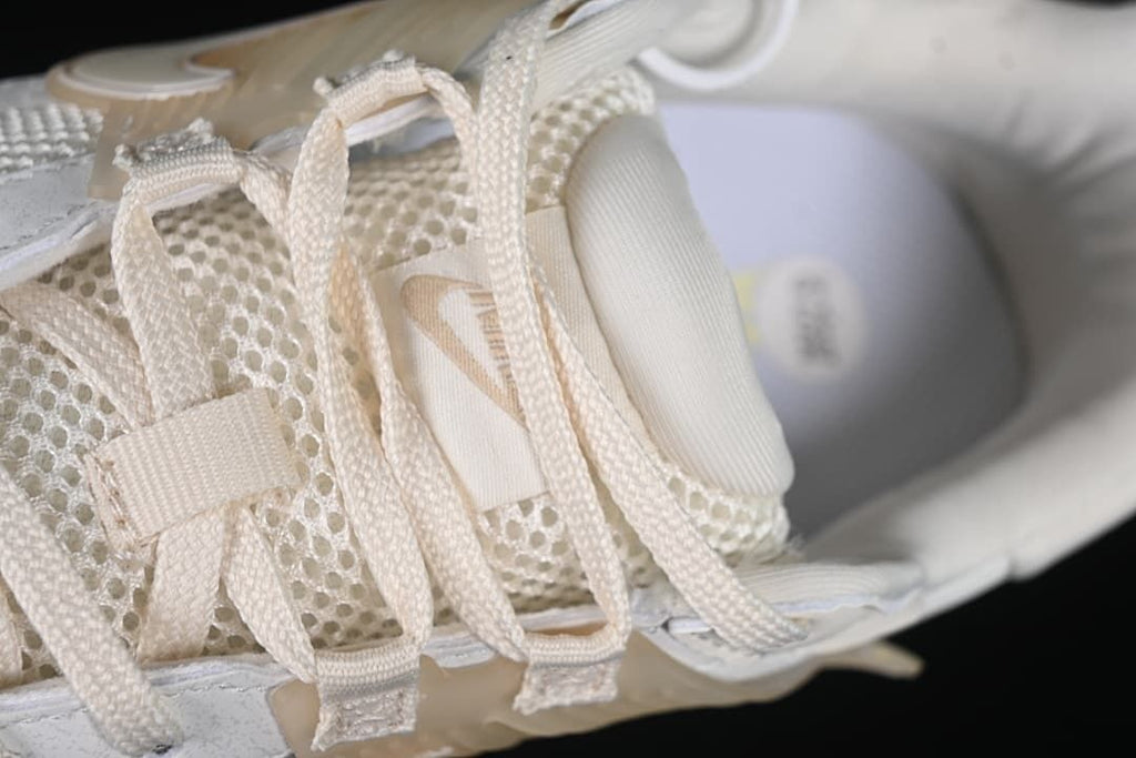 Close-up of the laces and mesh tongue