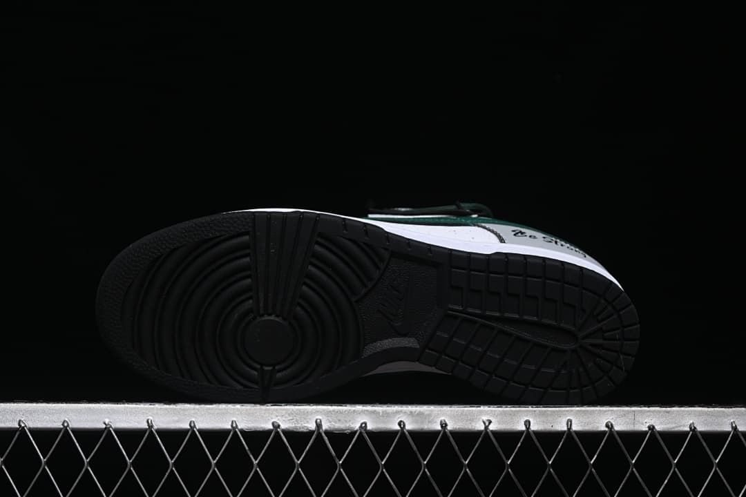 View of the black patterned outsole